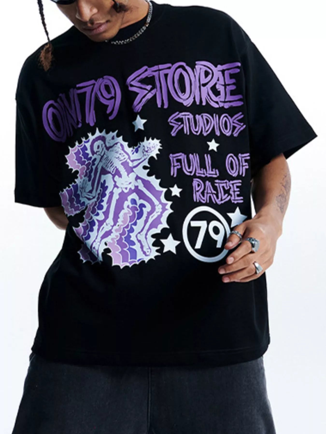 Men's Graphic Round Neck Short Sleeve T-Shirt