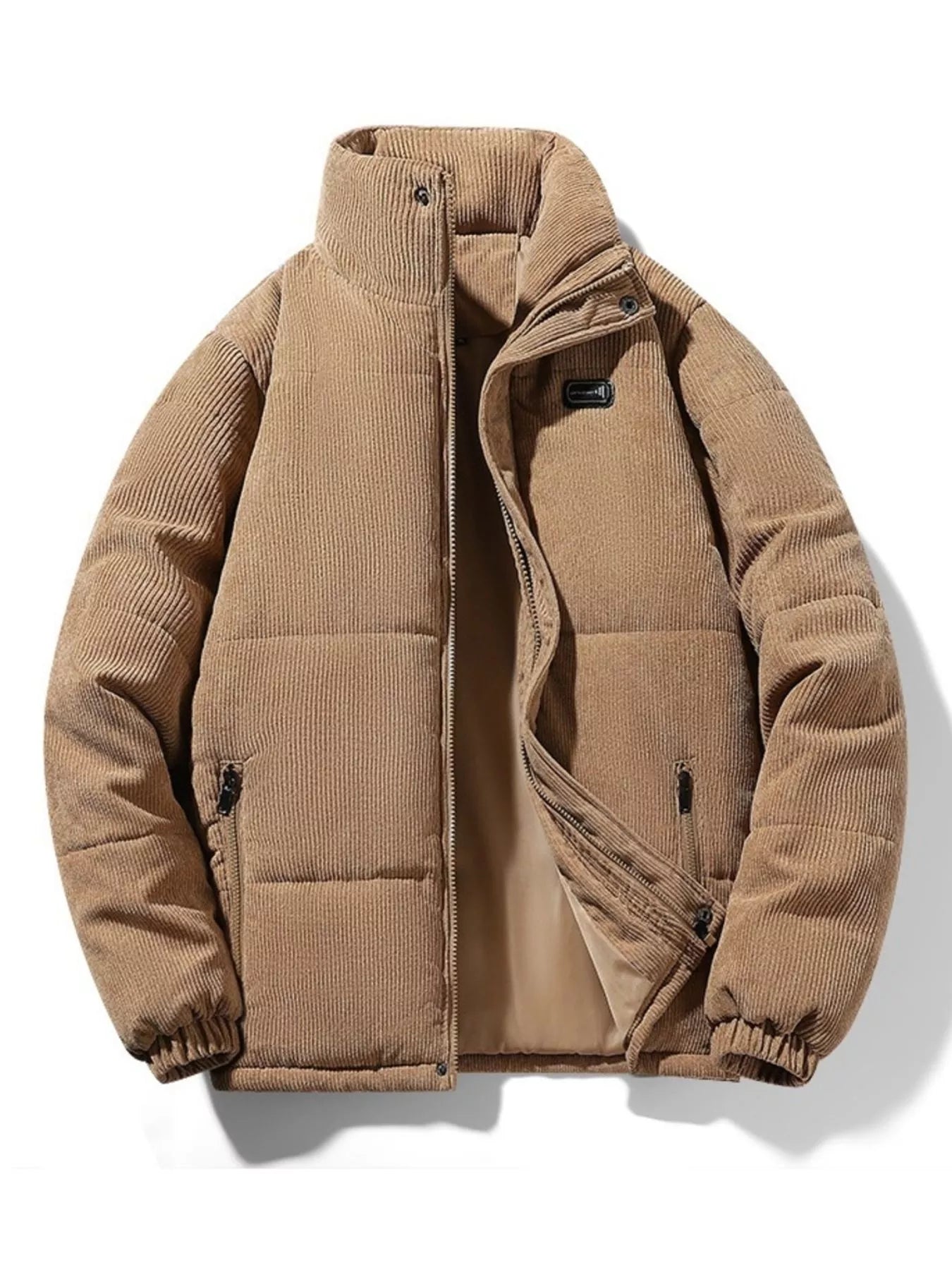 Men's Plus Size Corduroy Padded Winter Coat
