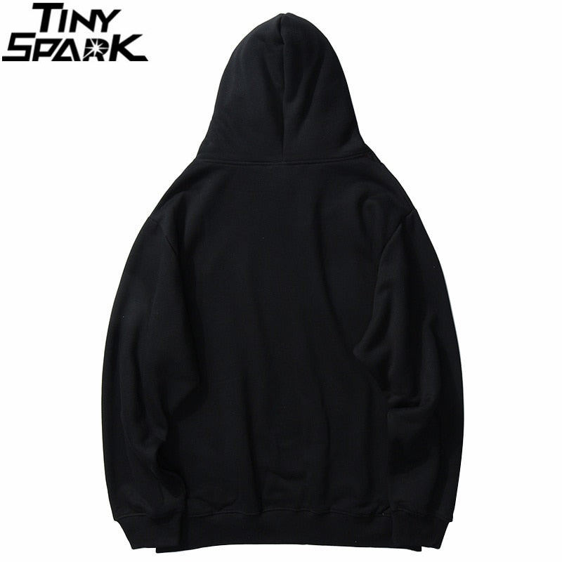 Men Hip Hop Streetwear Rainbow Mushroom Hoodie Sweatshirt Fleece Winter Harajuku Hoodie Pullover Cotton Hooded Sweatshirt