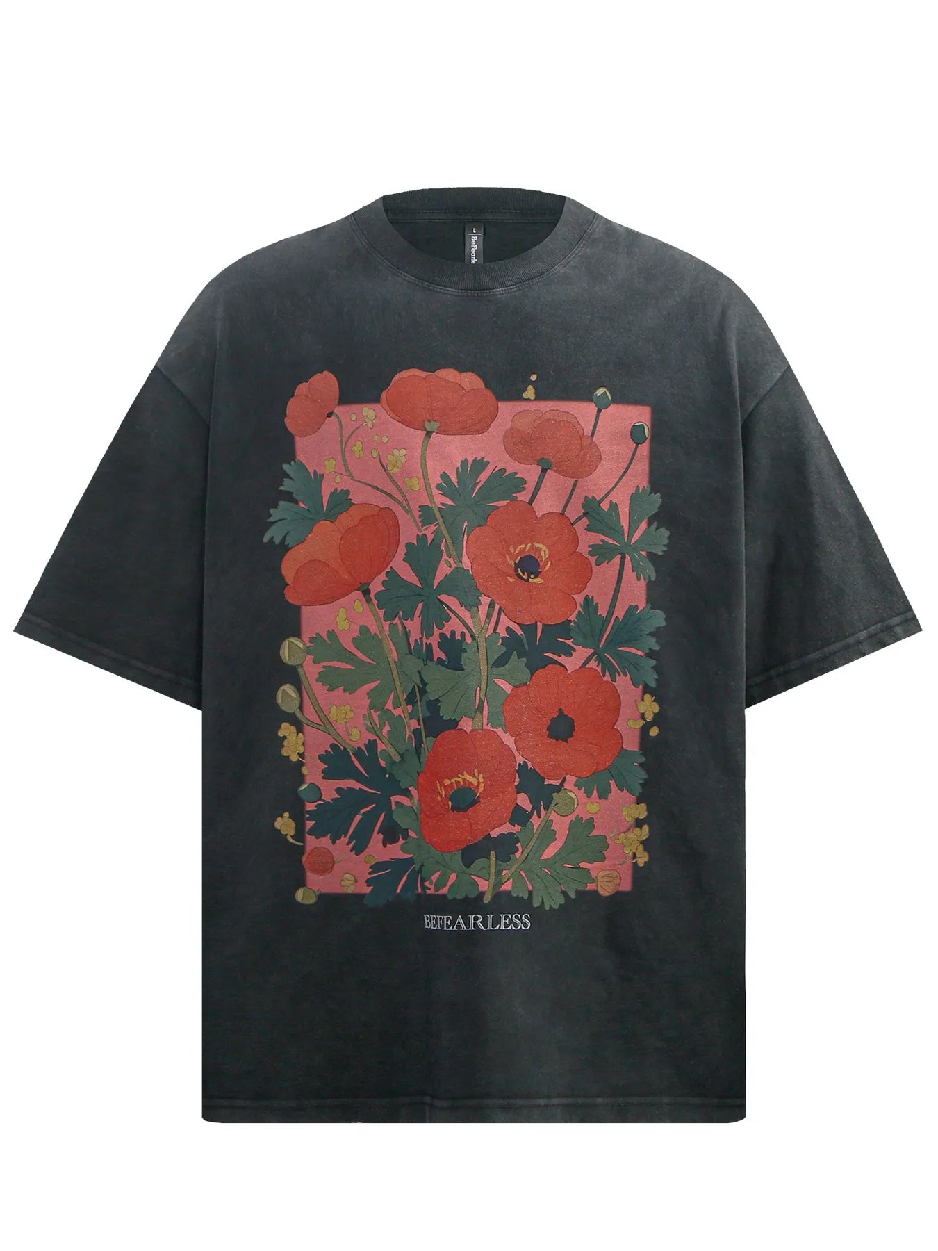 Men's Flower Graphic Oversized T-Shirt