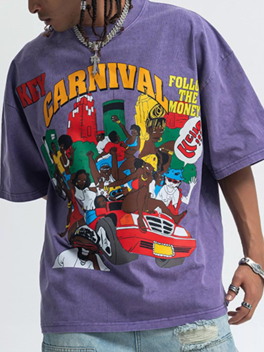 Men's Graphic Round Neck Half Sleeve T-Shirt