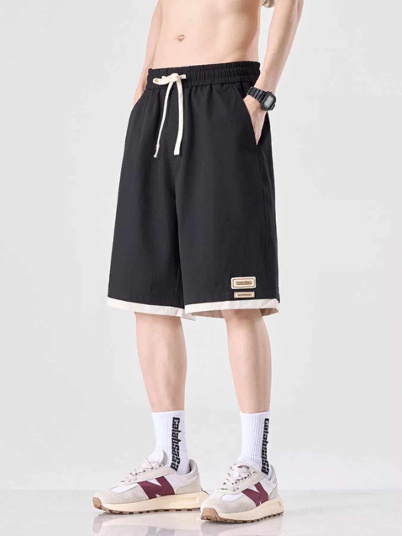 Men's Plus Size Drawstring Loose Fit Shorts