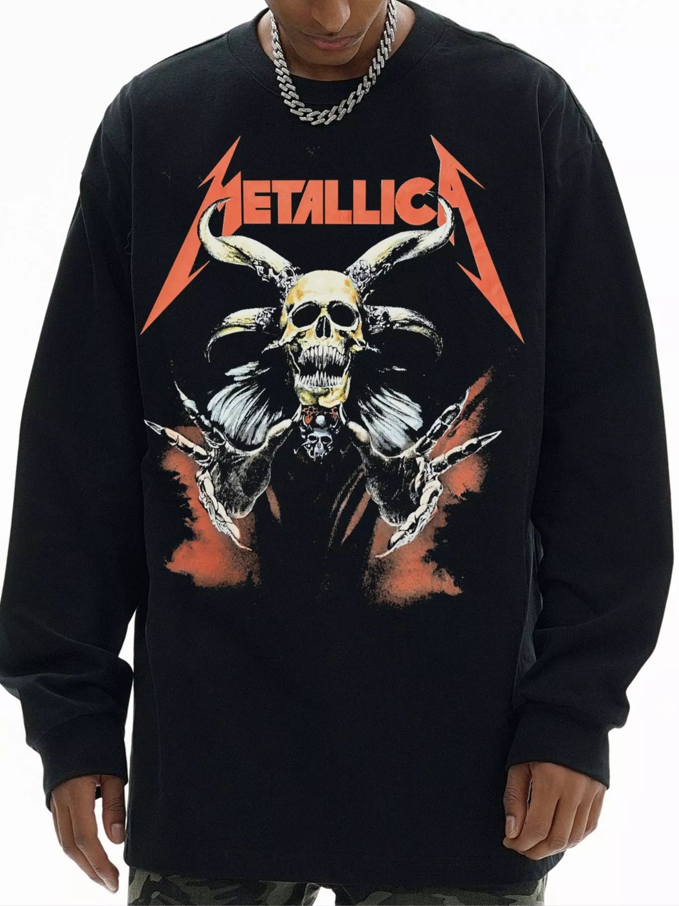 Men's Graphic Round Neck Long Sleeve T-Shirt