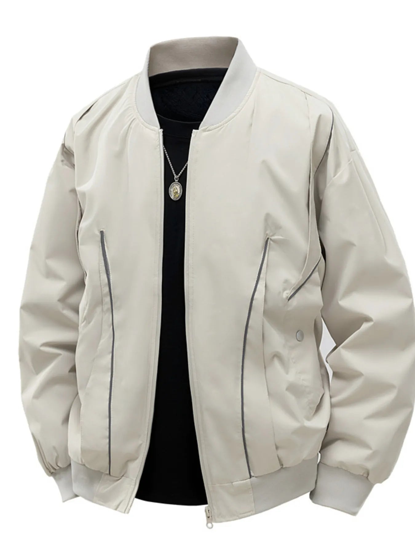 Men's Full Size Casual Lightweight Zip Up Bomber Jacket Plus Size