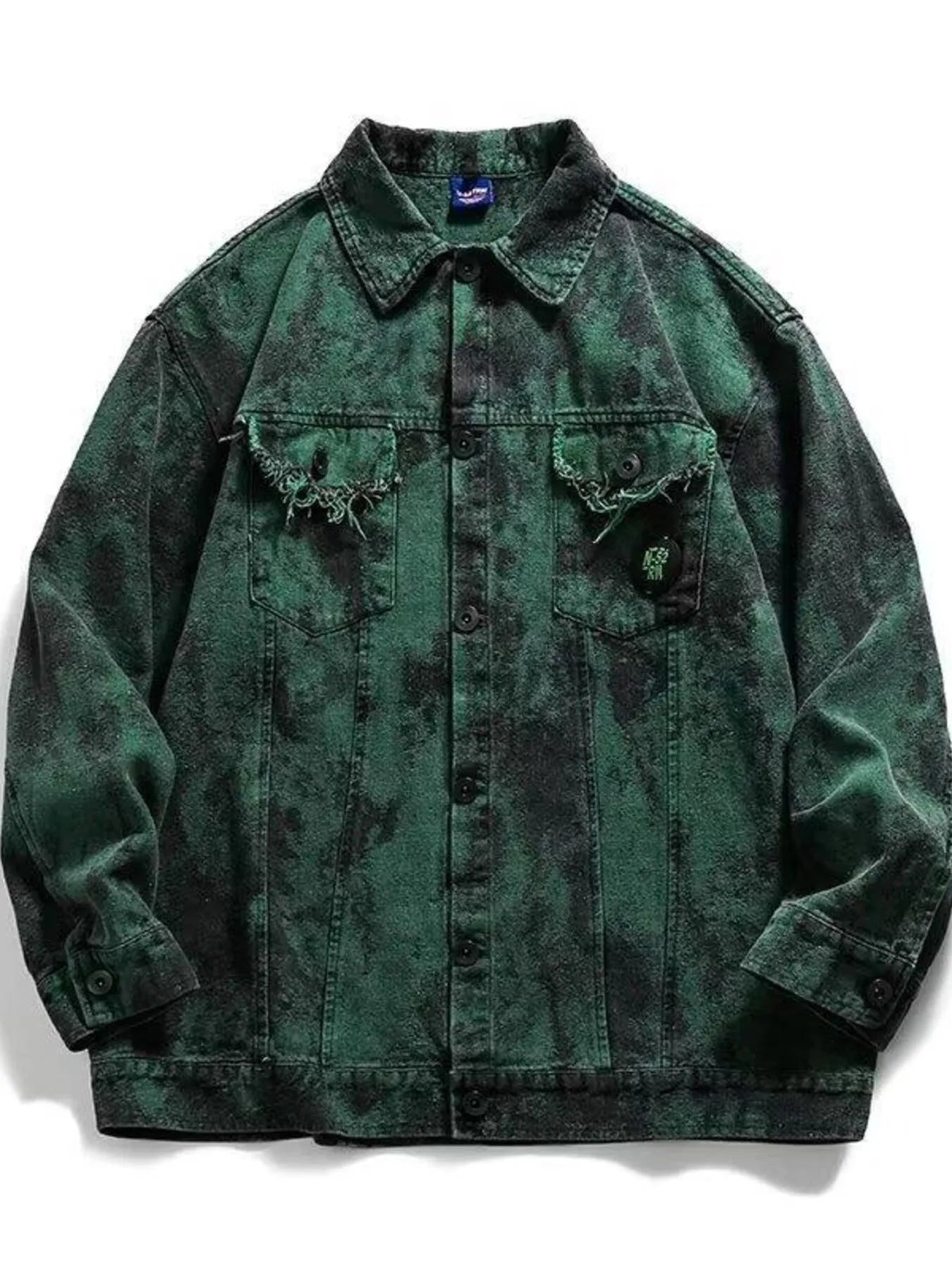 Men's Plus Size Button Up Oversized Denim Jacket