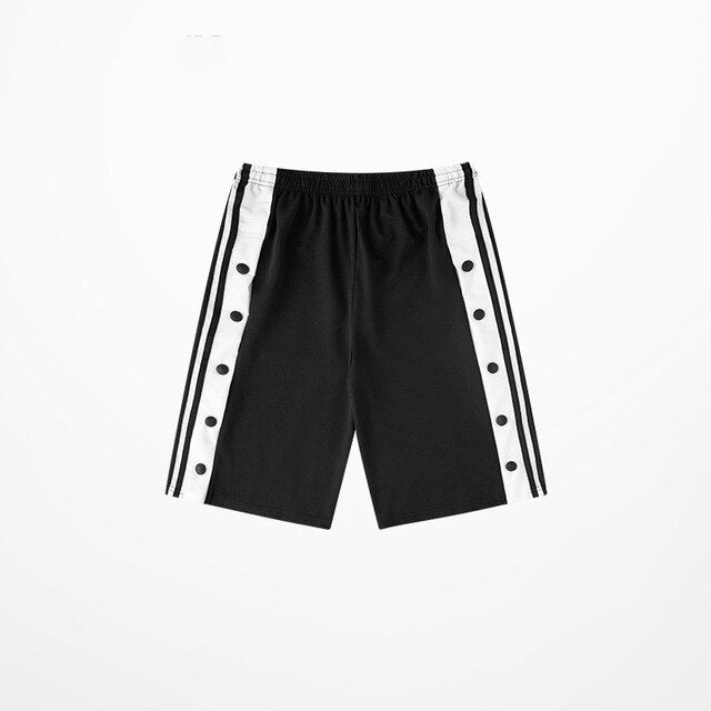 Hip Hop Retro Side Slip Fastener Shorts Men Casual Wear Sports Short